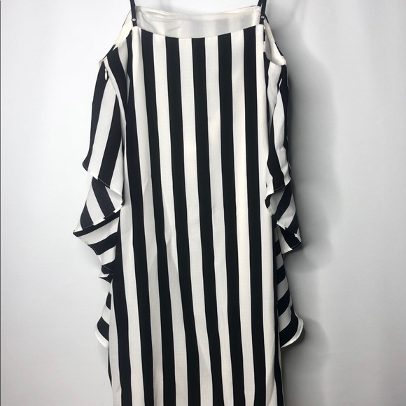Black & White Striped Pencil Dress - Picture 5 of 8